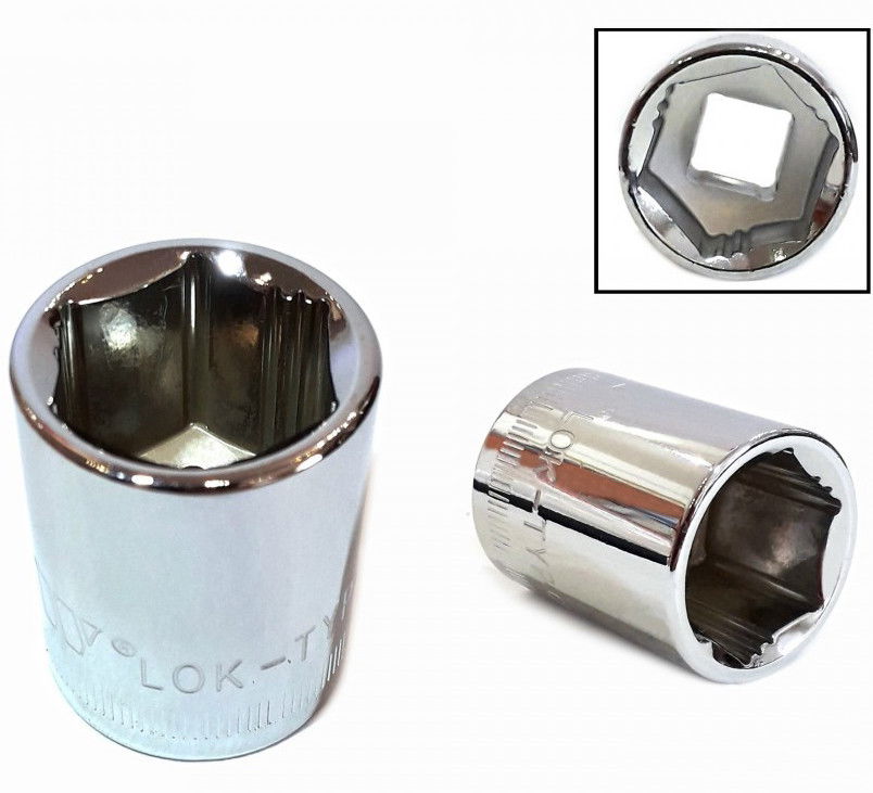 Welzh Werkzeug 1233-12-WW 3/8"-os 6 lapú Lok-Typ dugókulcs fej, alacsony, 19 mm termék fő termékképe