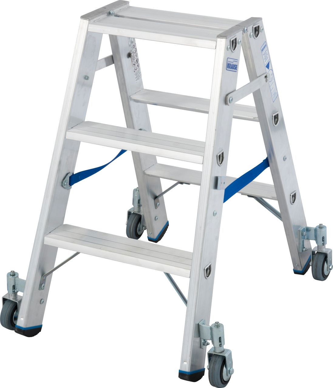 Krause STABILO Professional két oldalon járható lépcsőfokos állólétra, gurítható, 2x3 fokos termék fő termékképe